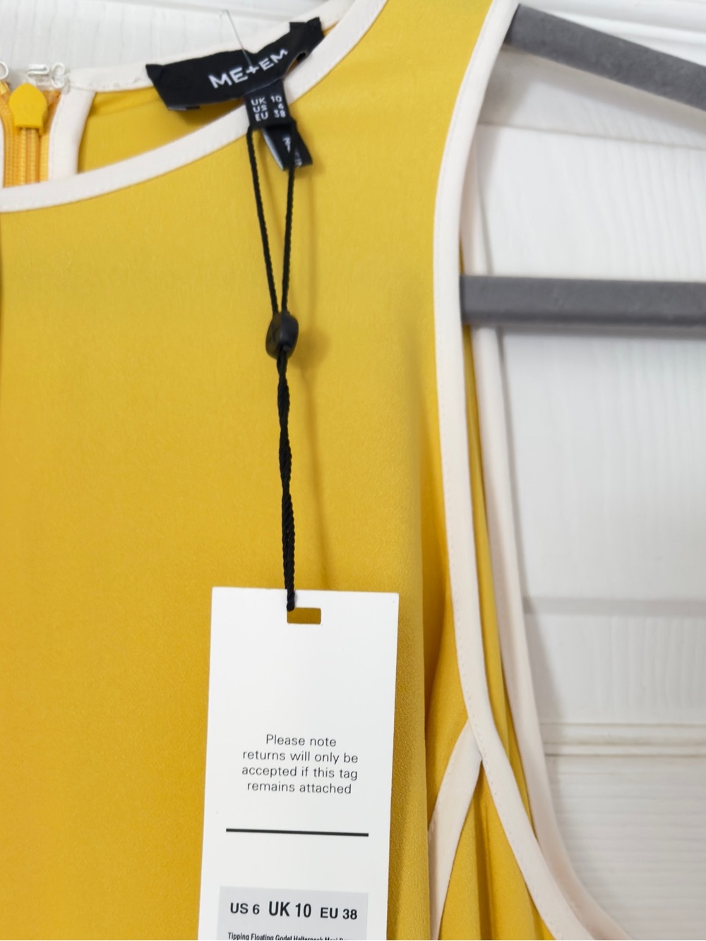 ME+EM Yellow Maxi Dress with White Piping - Picture 7 of 7